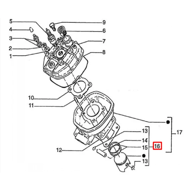 Pistón completo Gilera GSM / Hak / Eaglet / Surfer 50