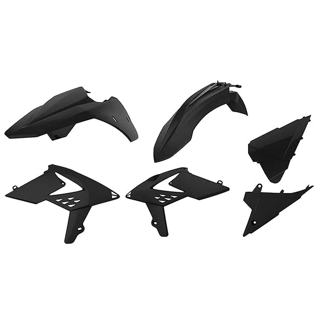 Kit de plásticos Beta RR 250/300 2T 350/400/450 4T 13-17 Polisport - negro
