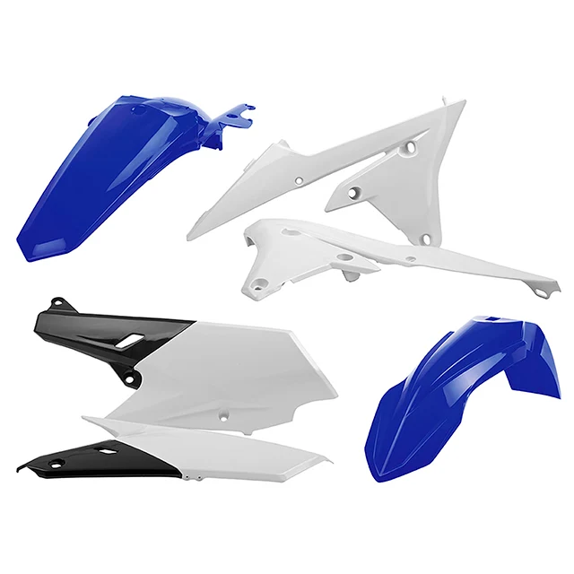 Kit de plásticos WR250F WR450F Radiator scoop YZF style 15-18 Polisport - OEM blanco-azul