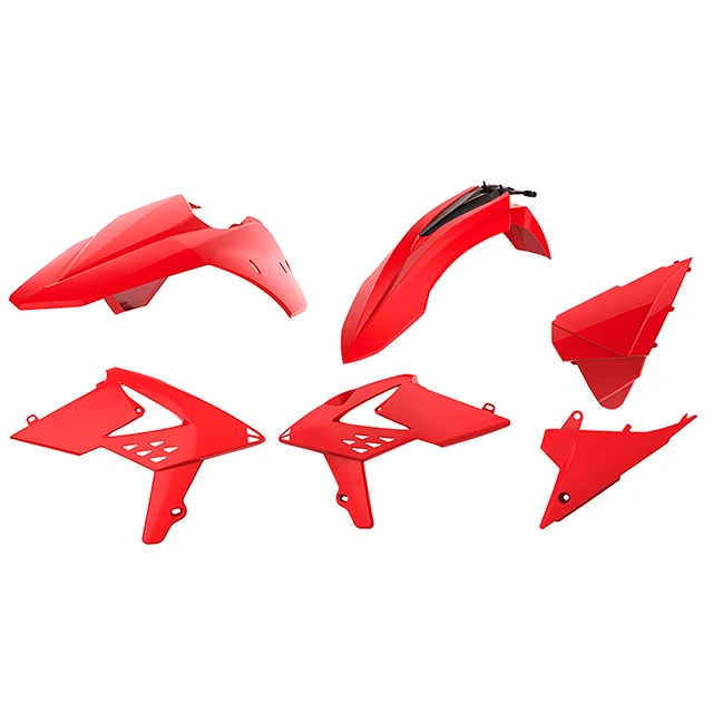 Kit de plásticos Beta RR 250/300 2T 350/400/450 4T 13-17 Polisport - rojo beta