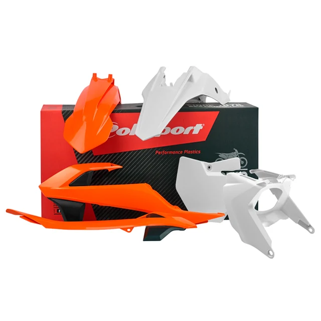 Kit de plásticos KTM 65SX con caja filtro aire 16-22 Polisport - OEM naranja-blanco-negro