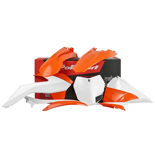 Kit de plásticos KTM SX/SX-F/XC 13-15 Polisport - OEM naranja-blanco