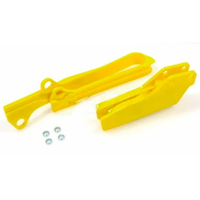 Kit Guia y Patín de cadena Suzuki RMZ450 07-17 RMZ250 10-11 Polisport - amarillo