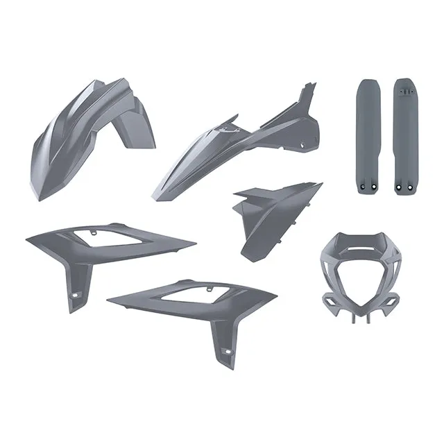 Kit de plásticos Beta RR 250/300 2T 350/400/450 4T con protectores de horquilla y careta 20-22 Polisport - nardo grey