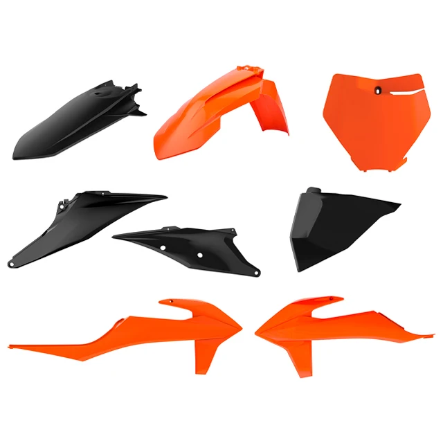 Kit de plásticos SX/SX-F 19-21 Polisport negro-naranja