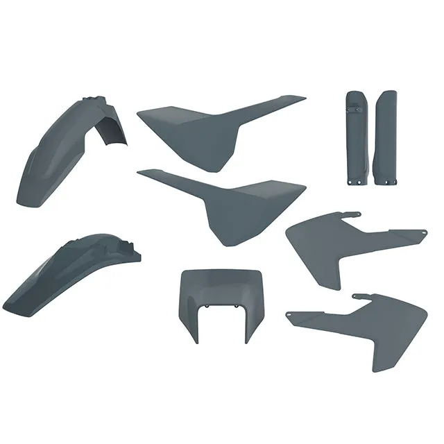 Kit de plásticos TE125/250/300 FE250/350/450 con careta 17-19 Polisport - nardo grey