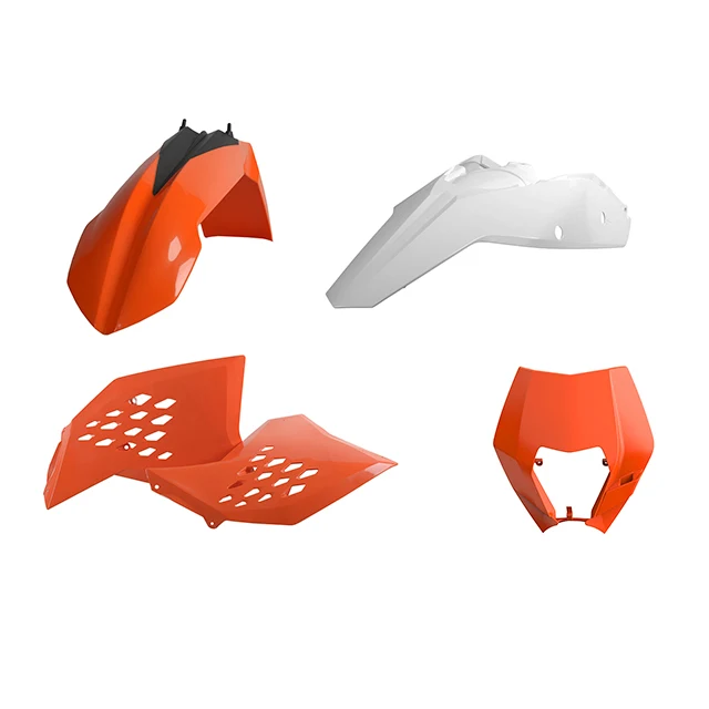 Kit de plásticos KTM EXC/EXC-F 08-11 Polisport - OEM guardabarros blanco