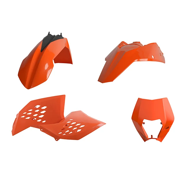 Kit de plásticos KTM EXC/EXC-F 08-11 Polisport - OEM guardabarros naranja