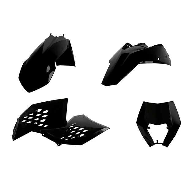 Kit de plásticos KTM EXC/EXC-F con mascara careta 08-11 Polisport - negro