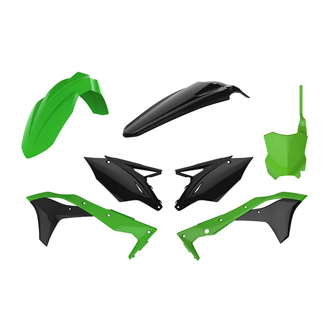Kit de plásticos KX450F 16-18 Polisport negro-verde