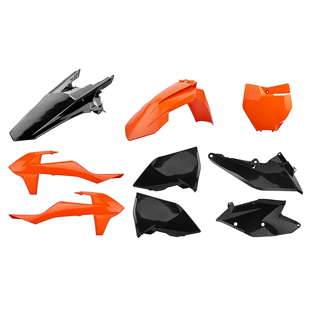 Kit de plásticos SX125/150 SX-F250/350/450 XC-F250/350/450 16-18 Polisport - negro-naranja