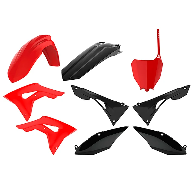 Kit de plásticos Honda CRF450R 17-20 CRF250R 18-21 Polisport - negro-rojo