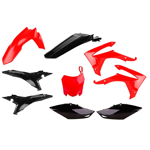 Kit de plásticos Honda CRF450R 13-16 CRF250R 14-17 Polisport negro-rojo