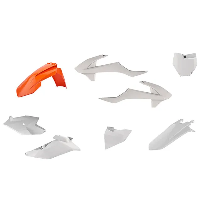 Kit de plásticos KTM 85SX 18-22 Polisport - OEM blanco-naranja