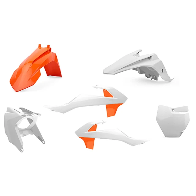 Kit de plásticos KTM 65SX con caja filtro aire 16-22 Polisport - OEM blanco-naranja
