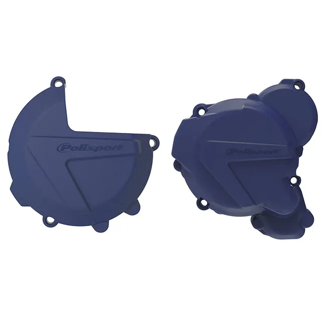 Kit Tapa embrague y encendido EXC/XCW 250/300 Husq TE250/300 17-22 Polisport - azul