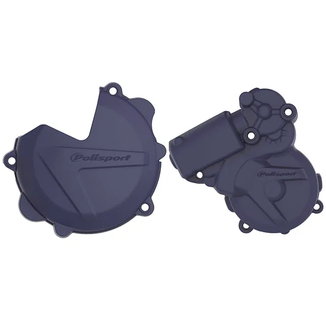 Kit Tapa embrague y encendido EXC/XCW 250/300 Husq TE250/300 13-16 Polisport - azul
