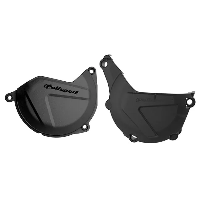 Kit Tapa embrague y encendido Husqvarna FE 450/501 14-16 KTM EXC/XCW450/500 13-16 Polisport - negro