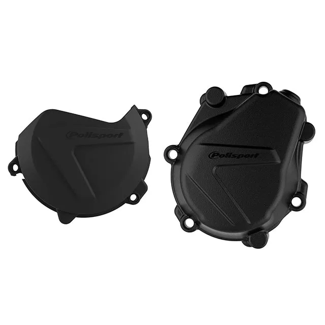Kit Tapa embrague y encendido Husqvarna FC450 16-18 KTM SXF/XCF450 16-22 Polisport - negro