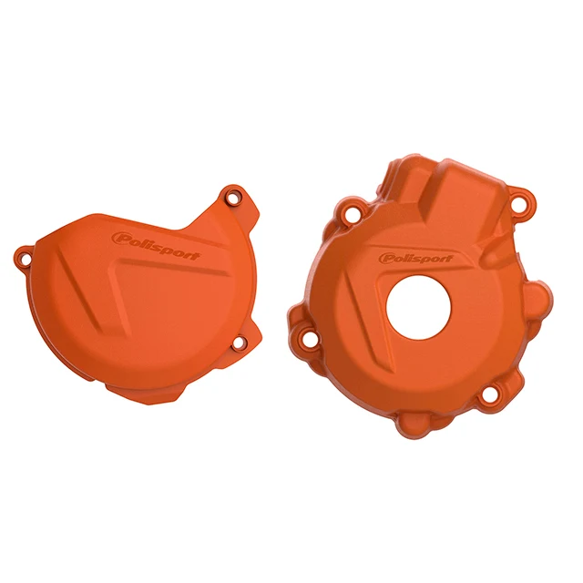 Kit Tapa embrague y encendido Husqvarna FE250/350 14-16 KTM EXCF/XCFW 350 12-16 EXCF/XCFW250 14-16 Polisport - naranja