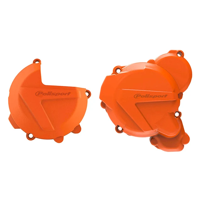 Kit Tapa embrague y encendido EXC/XCW 250/300 Husq TE250/300 17-22 Polisport - naranja