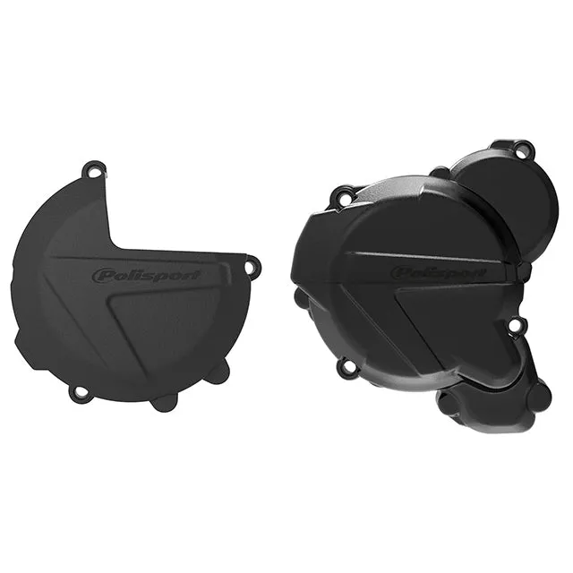 Kit Tapa embrague y encendido EXC/XCW 250/300 Husq TE250/300 17-22 Polisport - negro