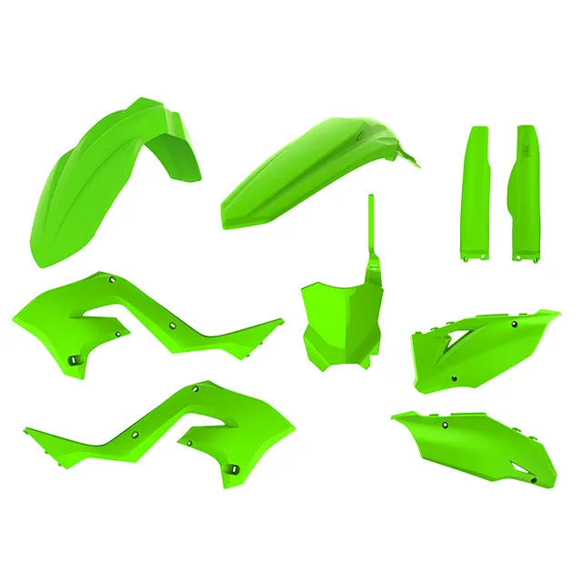 Kit de plásticos Restyling KX125/250 KX450 2020 03-08 Polisport - verde lima
