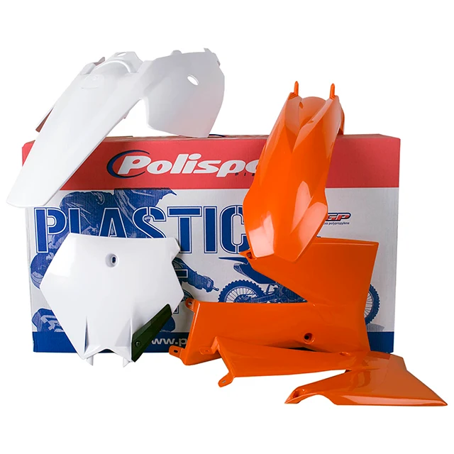 Kit de plásticos KTM 85SX 06-12 Polisport - OEM naranja-blanco
