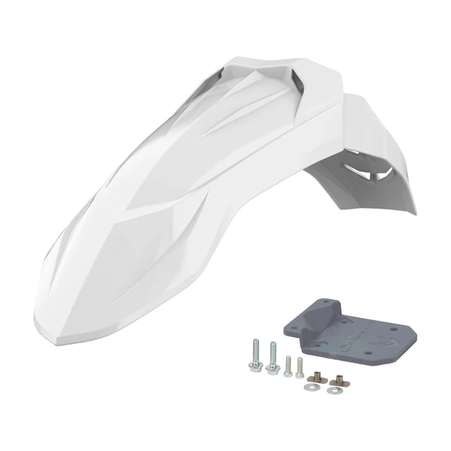 Guardabarros Supermoto con fijación universal Polisport - blanco