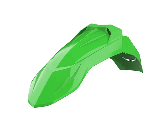 Guardabarros Supermoto sin agujeros Polisport - verde kawasaki