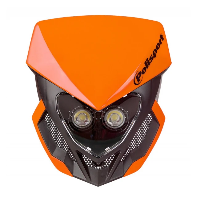 Careta Lookos EVO LED Polisport - naranja-negro