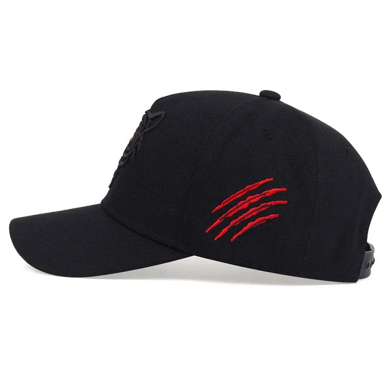 Casquette moto - tigre noir