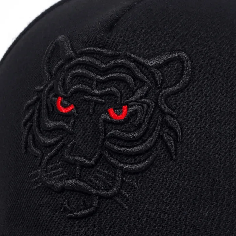 Casquette moto - tigre noir