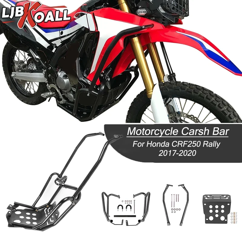 For Honda CRF250 CRF 250 Rally 2017-2020 2019 2018 Engine Guard Highway Crash Bar Frame Protection Bumper CRF300 Rally 2021-2024