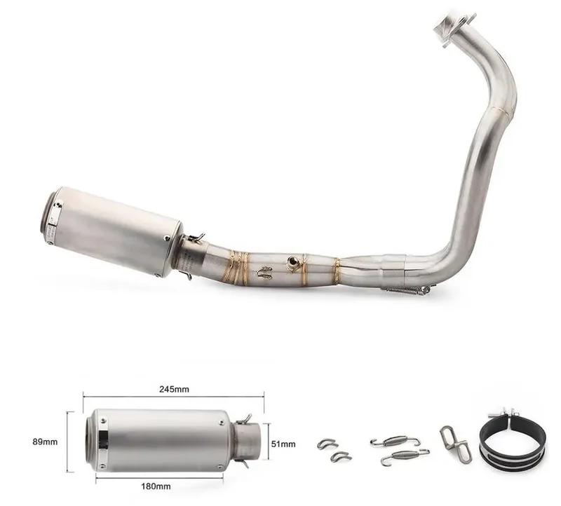 Motorcycle Full Exhaust System sc Muffler Pipe For Yamaha MT-07 FZ-07 MT07 FZ07 MT 07 2014-2021 XSR700 2014 - 2023