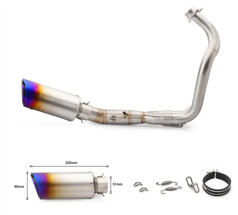 Motorcycle Full Exhaust System sc Muffler Pipe For Yamaha MT-07 FZ-07 MT07 FZ07 MT 07 2014-2021 XSR700 2014 - 2023
