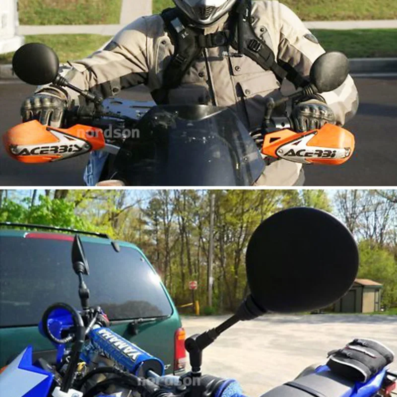 2pcs Foldable Round 10MM Scooter Rear Mirror for KTM Mirror Motocross Accessories for Bike Rearview Motorcycle Mirrors