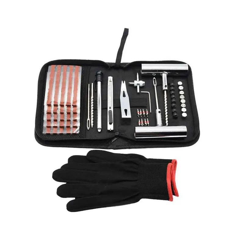 Car Tyre Repair Set Universal Flat Tire Puncture Patch Tool Set with Plugs for Cars Trailers