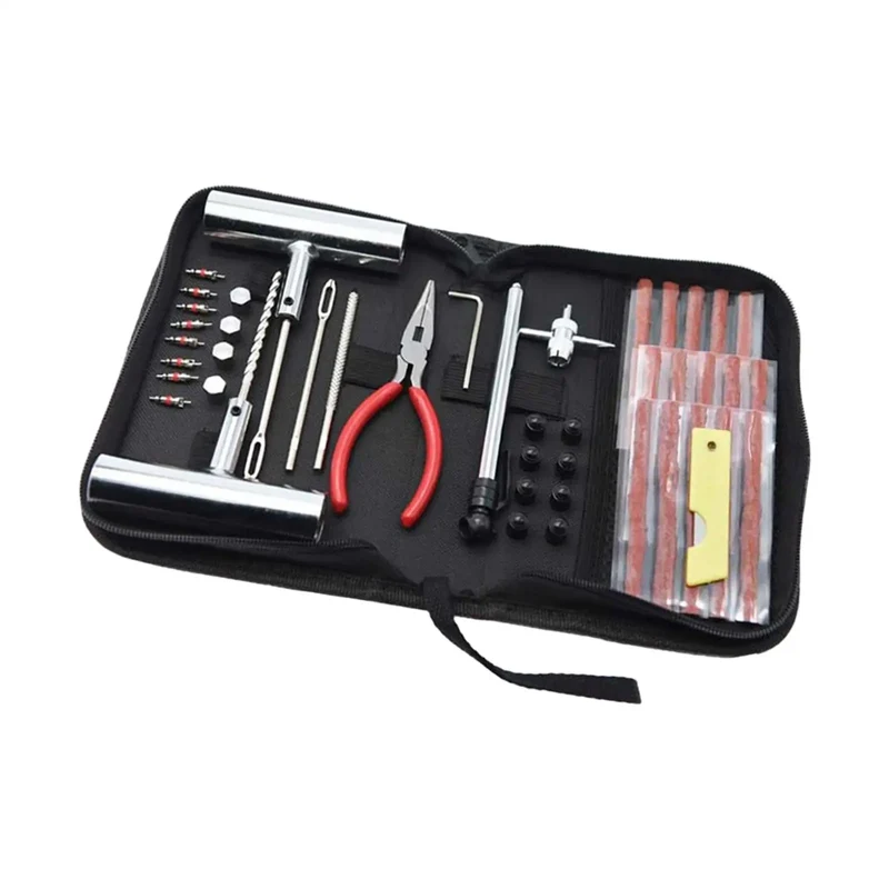 Car Tyre Repair Set Universal Flat Tire Puncture Patch Tool Set with Plugs for Cars Trailers