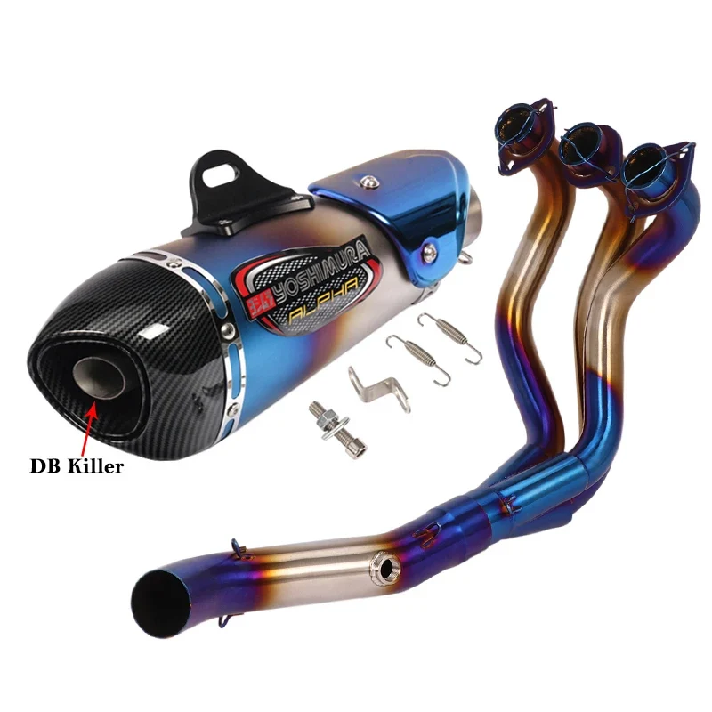 For Yamaha MT-09 FZ-09 MT09 FZ09 Full Systems Motorcycle Yoshimura Exhaust Escape DB Killer Front Link Pipe Carbon Fiber Muffler