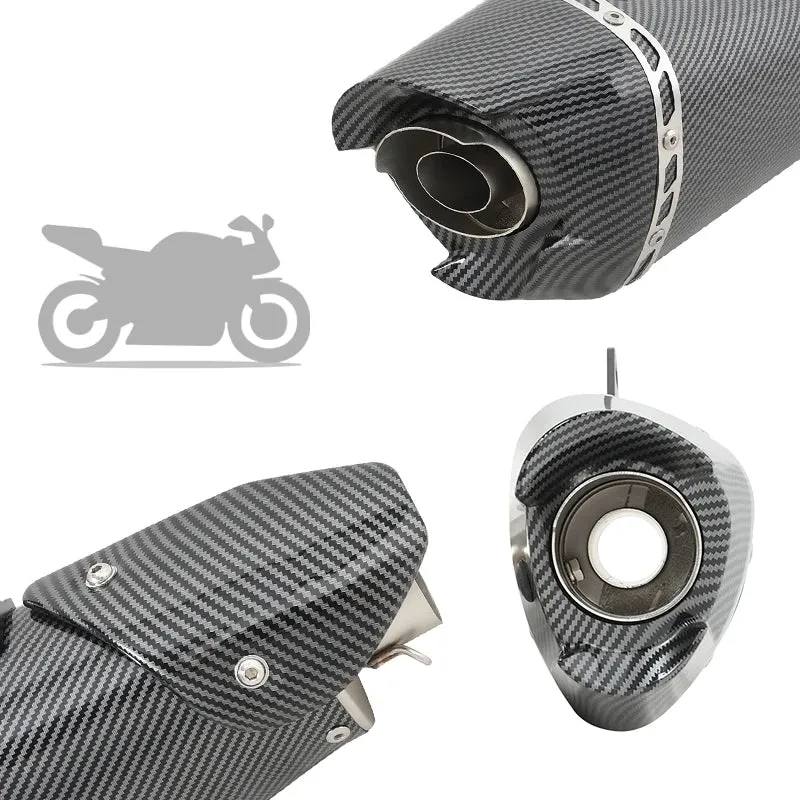 51mm Universal Motorcycle Exhaust Escape System Modified Carbon Fiber Muffler Slip-On For MT09 CB1000R Z900 ZX6R ZX10R S1000RR