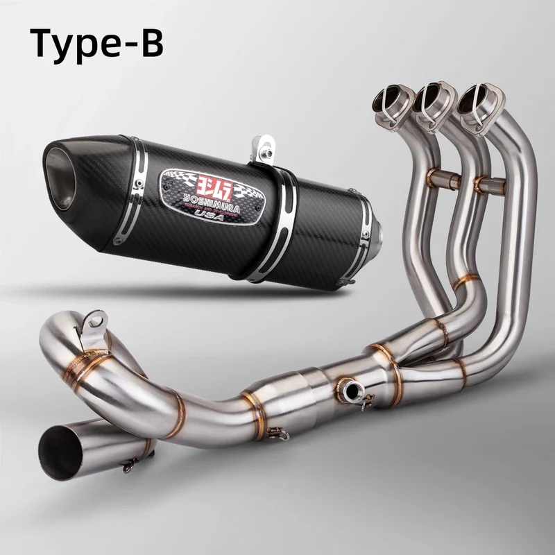 For YAMAHA MT09 FZ09 XSR900 System Escape Slip On Front Tube Link Pipe Connect Original full Motorcycle Exhaust System Titanium
