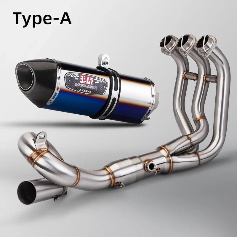 For YAMAHA MT09 FZ09 XSR900 System Escape Slip On Front Tube Link Pipe Connect Original full Motorcycle Exhaust System Titanium