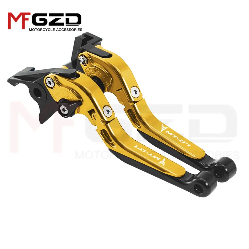 For YAMAHA MT-07 FZ-07 2014-2021 2022 2023 Motorcycle Accessories Extendable Folding Adjustable Brake clutch Handle levers