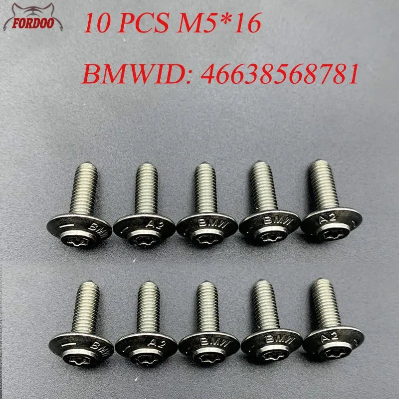 M5 For BMW Motorcycle Shell Stainless Steel Screws R1200GS R1250GS ADV R1200RT S1000XR RR S1000R C600 C650GT F900R F750GS F850GS