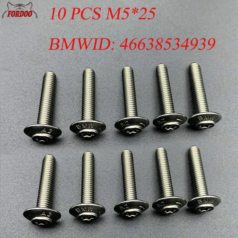 M5 For BMW Motorcycle Shell Stainless Steel Screws R1200GS R1250GS ADV R1200RT S1000XR RR S1000R C600 C650GT F900R F750GS F850GS