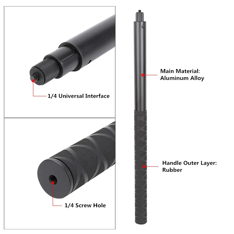 1/4 Screw For Insta360 Invisible Selfie Stick For Insta 360 X3 / ONE X2 / ONE RS / R / GO 2 For GoPro DJI ACTION Accessories