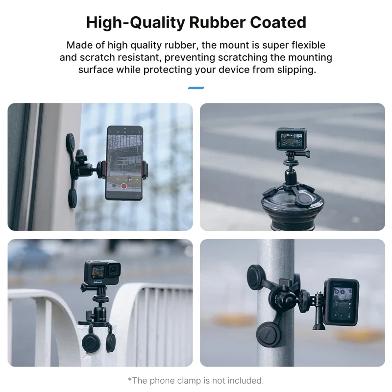 Ulanzi GO-001 Magnetic Mount for Action Cameras Smartphones Flexible Mount for Gopro Insta 360 with 1/4'' Screw Gopro Adapter