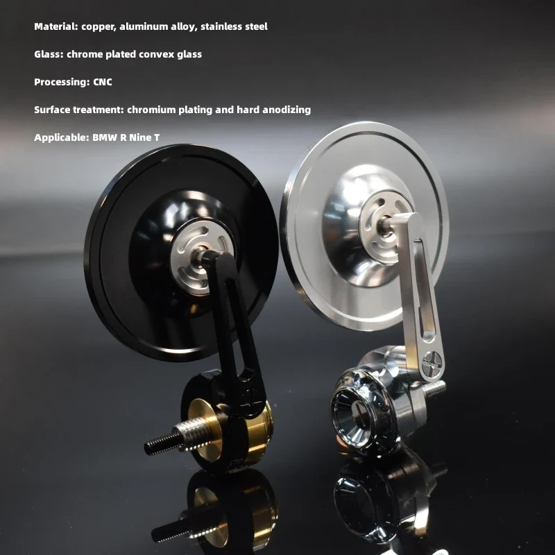 Motorcycle High-End CNC Side Mirrors Handle Mirrors Rearview Mirrors For BMW R Nine T And 22MM Hollow Handlebars