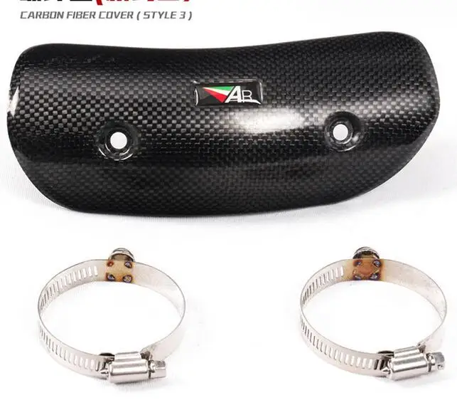 Motorcycle Exhaust Pipe Carbon Fiber Protector Heat Shield Cover Guard Anti-scalding Cover For CB650F MT07 TMAX530 CB400 XMAX300